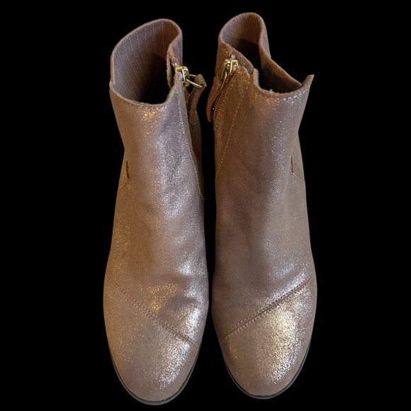 Toms Sadie Wedge Bootie Rose Gold Metallic - Picture 3 of 6